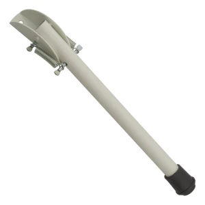 Acél ajtóblokkoló láb 300 mm fehér – rugós stopper gumi talppal