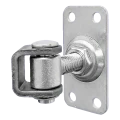 Komet – állítható kapu zsanér M12 75 × 37 mm-es pajzzsal, galvanikus cink 001-522 (1)