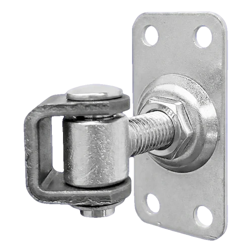 Komet – állítható kapu zsanér M12 75 × 37 mm-es pajzzsal, galvanikus cink 001-522 (1)
