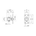 Komet – állítható kapu zsanér M12 75 × 37 mm-es pajzzsal, galvanikus cink 001-522 (2)