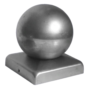 Acél kerítés sapka golyóval 40x40 mm oszlophoz – nyers