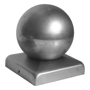 Galvanizált acél kerítésvég 40×40 mm díszgömbbel fi 40