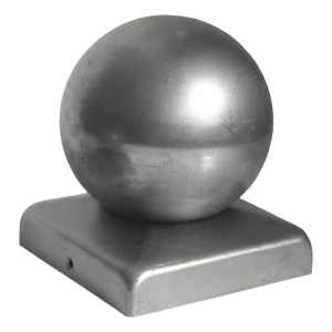 Acél kerítés sapka 50×50 mm oszlopra fi 50 mm golyóval – horganyzott