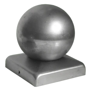 Acél kerítés tetőfedő 50×50 mm oszlopra díszgömbbel fi 50