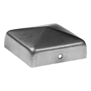 Acél boríték alakú tetőfedő 50×50 mm kerítésoszlophoz magas peremmel