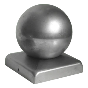 Acél kerítés sapka golyóval 70×70 mm / fi 60 mm – nyers