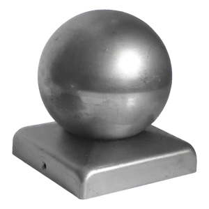 Acél kerítéstetős sapka 70×70 mm golyóval fi 60 mm – horganyzott