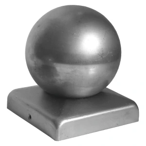 Horganyzott acél kerítés fedő 80×80 mm fi 80 mm golyóval