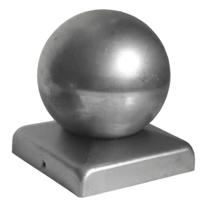 Kerítési acélfedél golyóval 120×120 mm / fi 100 mm – nyers