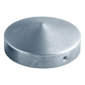 Horganyzott acél sapka kerek kerítésoszlophoz Fi 42 mm