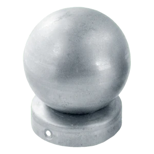 Acél kerítési sapka Fi 60 mm oszlophoz Fi 80 mm golyóval – horganyzott