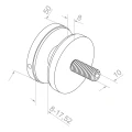 Pontszerű üvegtartó 8-17,52 mm fi 50/8/M10x50 AISI 304 sík rendszer fekete 000-505 (3)