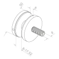 Pontrögzítő üveghez 8-17,52 mm fi 50/8/M8x45 AISI 304 sík rendszer szatén 000-477 (3)