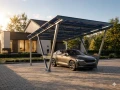 Fotovoltaikus Autóbeálló fészer VICA 1 jármű részére Napelemes kocsibeálló SOLO GPV-105-01 (2)