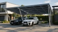 Fotovoltaikus Autóbeálló fészer VICA 3 jármű részére Napelemes kocsibeálló 2+1 modulok GPV-105-09 (2)