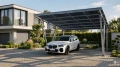 Fotovoltaikus Autóbeálló fészer VICA 2 jármű részére Napelemes kocsibeálló SOLO GPV-105-02 (2)