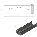 C-profil összekötő tartó alapfalhoz 300x50 horganyzott GPV-700-54 (3)