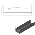 C-tartó összekötő elem alapfalhoz 250x55 galvanizált GPV-700-44 (3)
