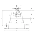Alumínium trapézos PV híd EPDM tömítéssel H70 L330 trapézlemezhez 001-777 (2)