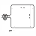 Végső kerítésoszlop bilincs 100x100 mm fekete 000-782 (4)
