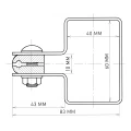 Végső kerítéspanel bilincs 60x40 horganyzott GPV-700-14 (3)