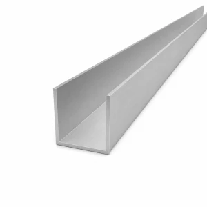 Alumínium C-profil 40×40×2 mm – C/U profil EN AW-6060, hossz 2000 mm