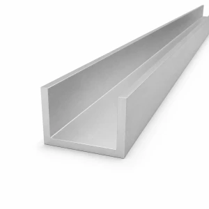 Alumínium U-profil 60×40×5 mm – C/U keresztmetszetű profil EN AW-6060, hossz 2000 mm