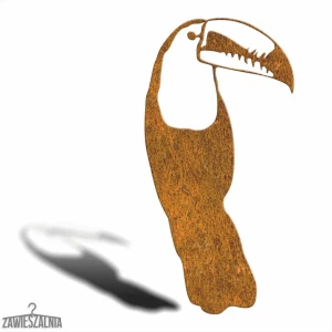 Zawieszalnia – kerti dísz Tukán Corten acélból L 23×45 cm