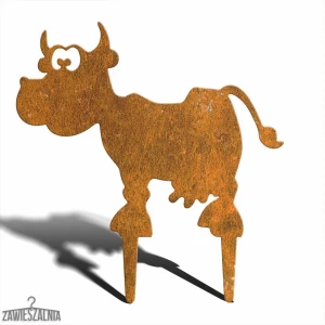 Kerti dekoráció – corten acél kerti figura Zoska tehénke M 39 cm