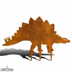 Zawieszalnia – kerti dísz Stegosaurus XXL corten acélból 90,5 × 58,5 cm