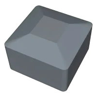 Szürke LLDPE végzáró PV szerelőprofilhoz 40×40 mm – 1. típus