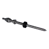 M10×200 A2 dupla menetes csavar PV adapterekhez és háromszögekhez, EPDM tömítéssel