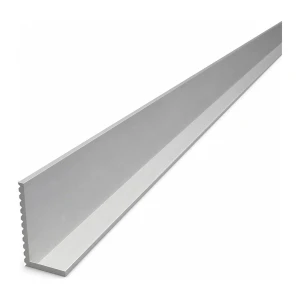 Egyenlőtlen szárú, recézett alumínium szögvas 40×20×2,6 mm – L profil, hossza 2000 mm