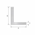 Alumínium egyenlőtlen szárú szögprofil 40×20×2,6 mm – L profil, hossz 2000 mm 001-702 (2)