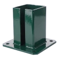 Acél talplemez kerítés- és kapuoszlophoz 100×100 mm, zöld RAL 6005 000-791 (2)