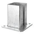 Horganyzott acél talplemez kerítés- és kapuoszlophoz 100×100 mm 000-789 (1)
