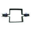Közbenső kerítéspanel-bilincs, négyzetes 80×80 mm, zöld RAL 6005 001-614 (2)