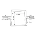 Közbenső kerítéspanel-bilincs, négyzetes 80×80 mm, zöld RAL 6005 001-614 (4)
