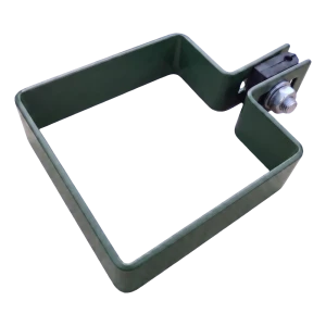 Kerítés végzáró bilincs 80×80 mm zöld RAL 6005 – szerelőkészlet