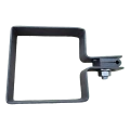 Kerítés végzáró bilincs 80×80 mm grafit RAL 7016 – szerelési készlet 001-619 (2)