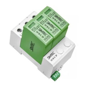 Simtec túlfeszültség-levezető PV DC Típus 1+2 (B+C osztály) 1000V 3P 20kA 4,5kV