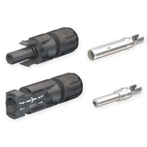 MC4 csatlakozó készlet aljzat és dugó 2,5-6 mm² 1000V DC 30A IP67