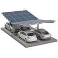 Fotovoltaikus Autóbeálló fészer 4 jármű részére T 11,4m x 5,2m Napelemes kocsibeálló GPV-101-13