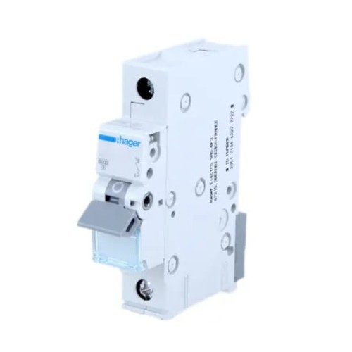 Túláramvédelmi megszakító B 16A 1P 6kA MBN116E HAGER GPV-401-26