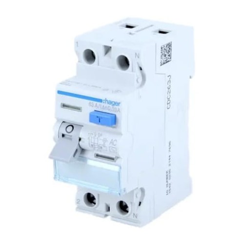 Fennmaradó áramú megszakító RCCB 40A 2P 30mA AC típus CDC240J HAGER GPV-401-32