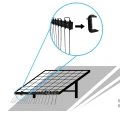 Klipsz a tüskék fotovoltaikára történő rögzítéséhez - fekete 30mm PV-400-16 (2)