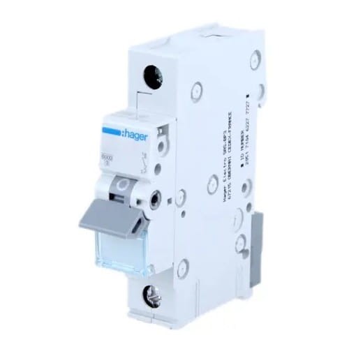 Túláramvédelmi megszakító B 10A 1P 6kA MBN110E HAGER GPV-401-42