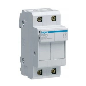 Hager PV biztosítótalp 2P 32A 10x38mm