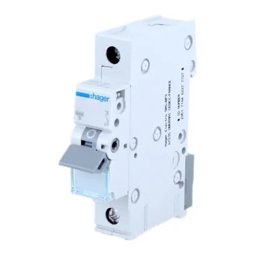 Túláramvédelmi megszakító B 6A 1P 6kA MBN106E HAGER GPV-401-65