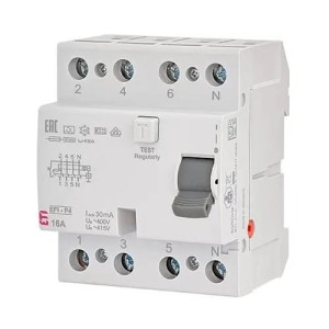 Fennmaradó áramú megszakító 4P 40A 30mA AC típus EFI6-P4 AC 40/0.03 002061652 ETI